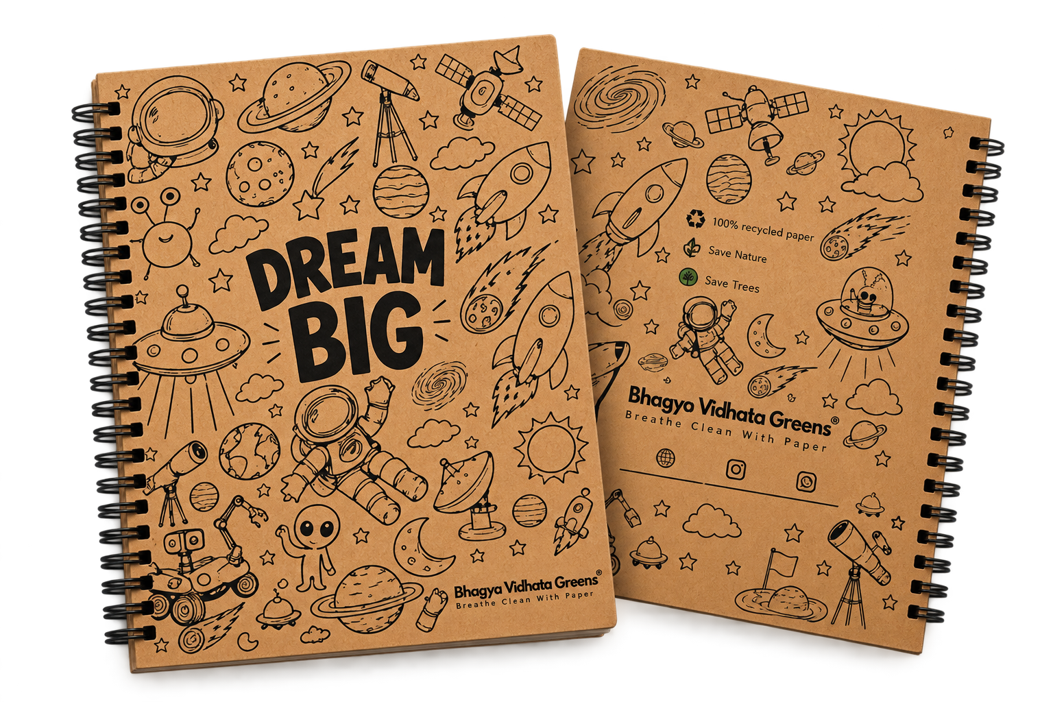 Dream Big Wiro Exercise Book front and back